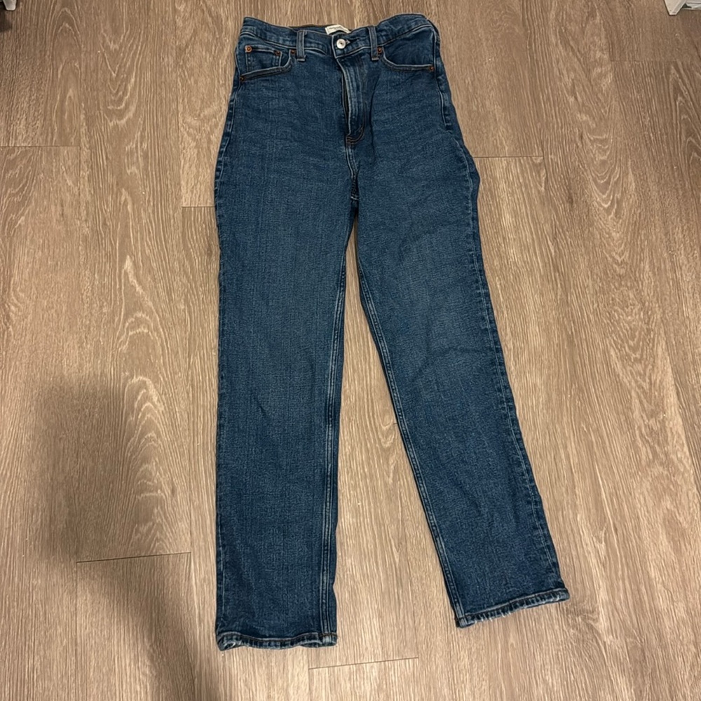 Abercrombie Curve Love Ankle Straight Ultra High Rise Jeans